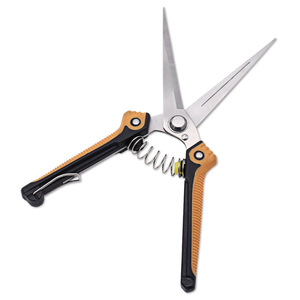 Lu Ban's Work Stainless Steel Garden Shears Bypass Pruner For Fruit Tree Pruning Orange Plastic Handle Manual Tool - Product Image 1