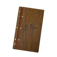Porte-documents en bois avec sangle en cuir de luxe personnalisée pour restaurant, hôtel, bar à vin, cadeaux de bienvenue