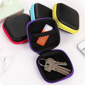 New Design Custom Waterproof Storage Travel Cheap EVA Earphone Carrying Case With Pouch Inside