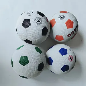 新设计定制尺寸高性能防水防滑橡胶足球白色足球尺寸3 4 5用于运动比赛
