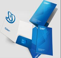 Porte-documents A4 personnalisé en carton avec pochettes, bloc-notes en cuir, porte-stylo et emplacements pour cartes