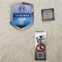 Étiquettes d'actifs personnalisées en aluminium anodisé, code-barres en feuille d'aluminium, code QR métallique, autocollants métalliques.