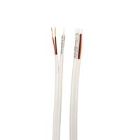 Câble Coaxial Étanche RG59 pour Messagerie, Bobine de 200m, Double Blindage PVC, pour Extérieur, CCS 75 Ohm, Faible Perte