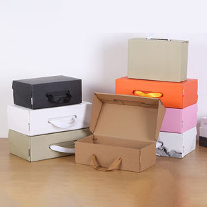 便携式白色快递盒，适用于男鞋/女鞋和内衣/袜子，可定制标志印刷储物纸箱 - Product Image 3