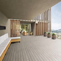 Planches de terrasse en PVC WPC imperméables modernes de qualité supérieure DONGJIAN, revêtement de sol de haute qualité avec garantie de 5 ans