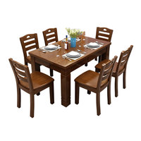 Nouvelle conception de meubles de luxe pour la maison et l'hôtel, table à manger ronde classique en bois massif