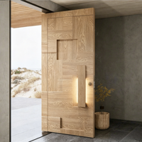 Australian Standards High Quality Flat Front Entry Door Design Modern Wood Main Door Residential Timber Front Doors