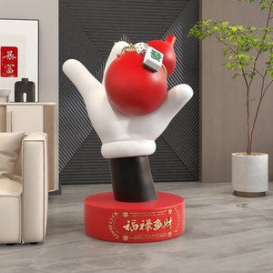 Mới Thanh Lịch Văn Phòng Cửa Hàng Trang Trí Nhựa Thủ Công Mỹ Nghệ <span class=keywords><strong>Calabash</strong></span> Fulu Shuangquan Cho Phòng Khách Wangzhai Hạ Cánh Văn Phòng Tân Gia - Product Image 1