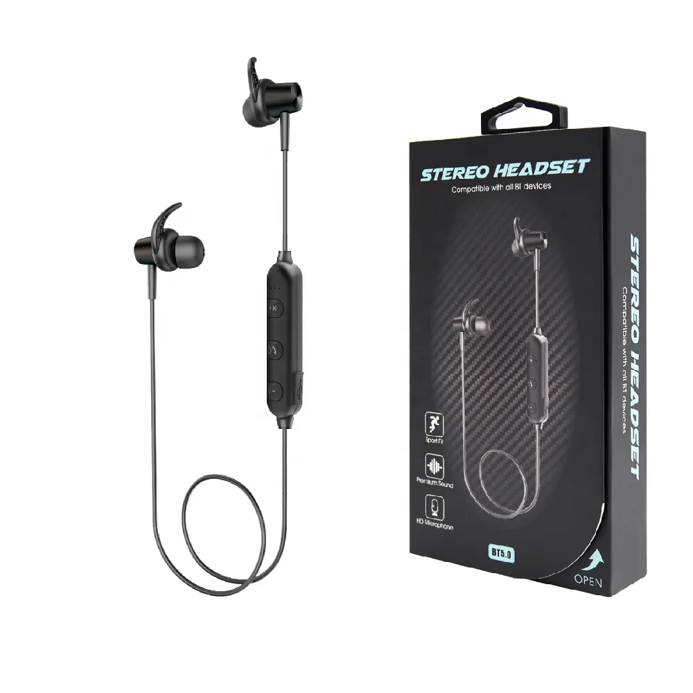 Klaar Om Sport Nekband In-Ear Oortelefoon Headset Magnetische Stereo Sound Met Mic Hoofdtelefoon Oordopjes Voor Iphone Mobiele telefoon