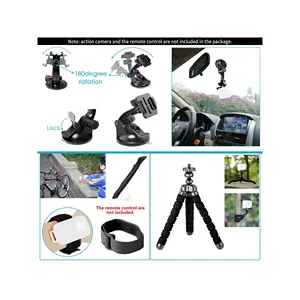 Kit d'accessoires de caméra d'action 50 en 1 pour <span class=keywords><strong>GoPro</strong></span> <span class=keywords><strong>Hero</strong></span> 6 5 <span class=keywords><strong>4</strong></span> 3 sac de transport sangle de poitrine sacs de trépied de poulpe - Product Image 6