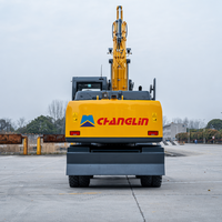 Excavadora de Ruedas de Bajo Consumo de Combustible, 14T, Verificada, 8 L/h en Prueba de Campo de 500 Horas, Motor Cummins