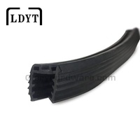 Profilés en U en caoutchouc EPDM noir pour balustrades, joints en caoutchouc pour tubes de rail en verre, capuchons de rail en vinyle