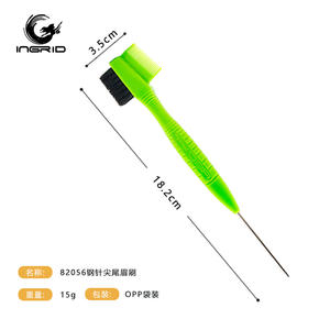 Cepillo de pelo de cola de doble cara al por mayor, cepillo de nailon para controlar los bordes del pelo, cepillo de cejas de cola de acero y plástico para mujer - Product Image 3