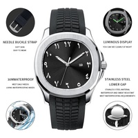 Montre de Sport Classique et Minimaliste Carrée à Quartz Lumineuse avec Date et Chiffres Arabes, Bracelet en Silicone Tendance pour Homme