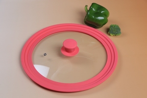 Couvercle en verre universel en silicone 22/24/<span class=keywords><strong>26</strong></span> <span class=keywords><strong>cm</strong></span> pour casseroles et poêles à frire, pièces détachées pour ustensiles de cuisine - Product Image 6