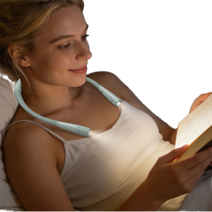 Lámpara de Lectura Manos Libres, 800mAh, 4 Colores, Doble Cabezal, Manguera Flexible, LED, para Amantes de la Lectura, Lámpara de Lectura para el Cuello - Product Image 1