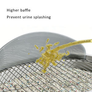 Bac à litière pour chien amélioré avec support pour tapis absorbant à parois hautes, bac d'apprentissage pour animaux de compagnie avec grille <span class=keywords><strong>en</strong></span> acier inoxydable pour chiots et petits chiens - Product Image 3