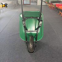 Chariot à roues métallique et plastique robuste à grande capacité de charge de 150 kg, roues pneumatiques, capacité de 65 L, vente chaude