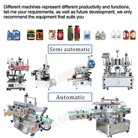 Machine d'étiquetage automatique de bouteilles plates double deux faces pour dessus de table 1 face 2 face ovale adhésive carrée et demi ovale
