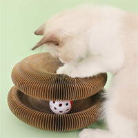 Jouet d'Accordéon pour Chat avec Clochette, Balle de Jouet pour Chaton, Tapis à Gratter, Organe Magique, Planche à Gratter pour Chat, Jouets à Gratter pour Chat