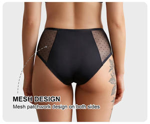 Braguitas Menstruales Lavables Personalizadas OEM, Braguitas Menstruales Transpirables para Mujer, 4 Capas a Prueba de Fugas, Ropa Interior de Algodón para el Periodo - Product Image 4