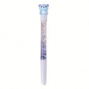 6 Pcsessential Black Ink Liquid Glitter Gel <b>Pen</b> Students Made of Metal for Back to School - Product Image 2