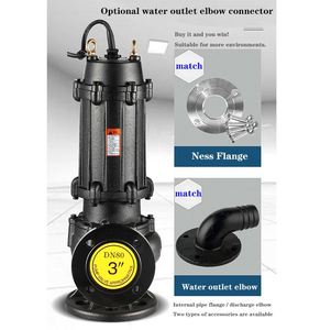 Pompe submersible pour eaux usées à grand débit avec couplage automatique pour l'évacuation des eaux usées industrielles et civiles - Product Image 6