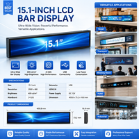 Écran LCD numérique étiré de 15,1 pouces, 32 Go, USB, pour affichage numérique dans les ascenseurs, publicité multimédia