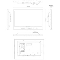 FEELWORLD FVM215-1000 Monitor Direktur IPS 21,5" Kecerahan Tinggi 1000nit Full HD Aluminium 2 untuk Dukungan Multi-format 3G-SDI