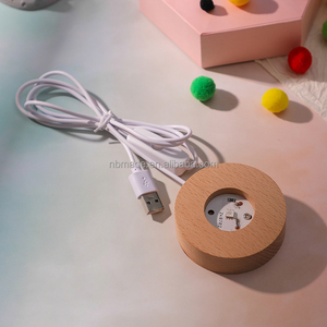 Base de Exhibición LED de Madera en Cubo al por Mayor para Lámpara de Luna de <span class=keywords><strong>Astronauta</strong></span>, Decoración de Habitación, Lámpara de Mesa para Esfera de Cristal, Iget Lámpara Esférica de Luna - Product Image 6