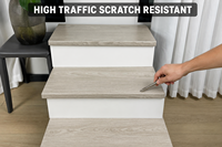 Marche d'escalier en MDF intégrée moderne et innovante avec nez de marche profilé pour la décoration résidentielle, hôtelière, d'appartements et de gymnases
