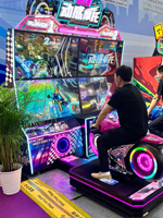 Machine de jeu d'arcade à monnayeur à deux écrans, dynamique, type moto et voiture de course, pour 2 joueurs, usage intérieur, équipement de divertissement pour enfants et adultes