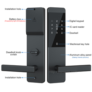Cerradura Electrónica Digital sin Llave Ttlock, Cerradura Inteligente con APP <span class=keywords><strong>para</strong></span> el Hogar, Apartamentos, Casas de <span class=keywords><strong>Alquiler</strong></span> y Hoteles - Product Image 6