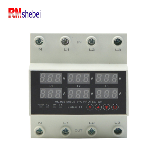 High Quality Three Phase AC Copper 20 KVA Voltage Protector LED Display 0.99 Efficiency Adjustable Over/Under Voltage Protection