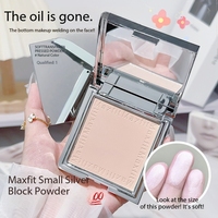 Maquillage du visage miel poudre étanche contrôle de l'huile brouillard mat poudre pressée miroir argent Compact fond de teint translucide bouffée