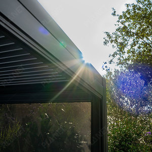 Pérgolas motorizadas inteligentes Bioclimatica Para Exterior Louver Led Pérgola Gazebo Material Techo Pérgolas de aluminio para uso en Terraza - Product Image 2
