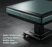 Table de mahjong automatique pliable avec fonction repas pour usage domestique, 4 joueurs, construction durable en métal et plastique