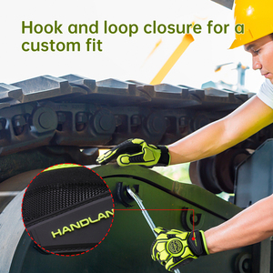 بولي كلوريد الفينيل الأخضر PRI تعزيز SBR الحشو TPR تأثير حماية مقاومة التآكل مكافحة الاهتزاز النفط والغاز قفازات العمل ميكانيكي - Product Image 5