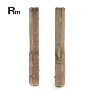 WC62 Rm Rainbow music string instrument cases Wooden leather Stratocaster Electric Jazz les paul Guitar wooden case