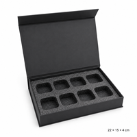 Kit d'emballage magnétique pour concentrés, taille standard, 8 pièces, prêt à expédier, avec bocaux en verre, étiquettes autocollantes pour couvercles et style personnalisé