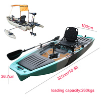 Nouveau système de gouvernail pour kayak à pédales, nouveau kayak à pédales à aileron, moteur électrique pour kayak de pêche, 10,5 pieds, assis sur le dessus, une personne, utilisation en mer