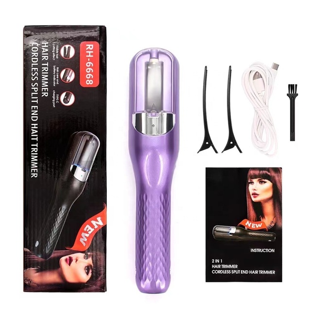 Professional Usb Charging Cordless Hair Cutting Remover Electric Split End Trimmer for Women