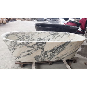 Pietra naturale Free standing Bagno Rotonda Bianco Freestanding <span class=keywords><strong>Vasca</strong></span> In Marmo - Product Image 3