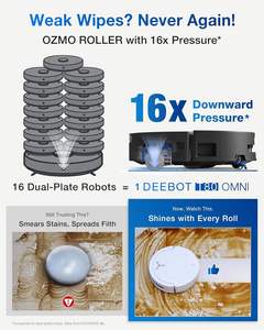 For ECOVACS DEEBOT T80 Robot Vacuum and <b>Mop</b> TruEdge Deep <b>Cleaning</b> 18,000Pa Suction and ZeroTangle 3.0 for Pets and Carpets - Product Image 4
