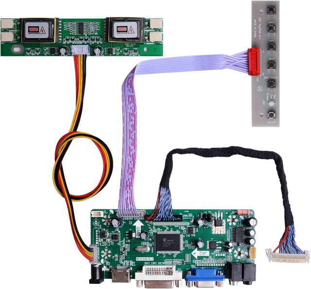 LVDS AD Board 1920x1080 DVI VAG HD MI Controller Board Kit NT68676 Driver Board LCD Controller Motherboard for LCD Display Panel