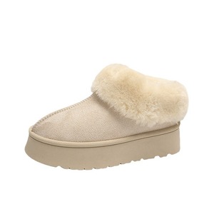 <span class=keywords><strong>Bottes</strong></span> plates à plateforme chaude pour femmes, mode décontractée automne/hiver, imprimé léopard, doublure en cuir artificiel, à enfiler, à la cheville, semelle épaisse - Product Image 1