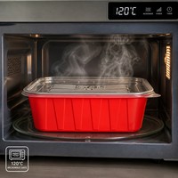 Boîte à lunch micro-ondable de 900 ml, récipient alimentaire en plastique anti-fuite pour la préparation des repas au bureau et les portions familiales