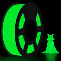 Filament PLA vert fluorescent dans le noir, 1,75 mm, filament d'impression 3D vert lumineux, bobine de 1 kg, filament PLA pour impression 3D
