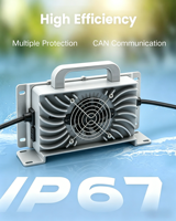 Chargeur LiFePO4 LNLEE 12S 43.8V, chargeur de batterie intelligent 1200W pour stockage d'énergie solaire ESS et moteur de pêche à la traîne marin