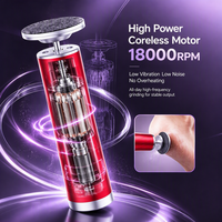Lime électrique rouge pour pieds, anti-callosités, 800 tr/min, rechargeable USB, 2600 mAh, écran LED, outil de pédicure, soin des pieds, vente en gros OEM